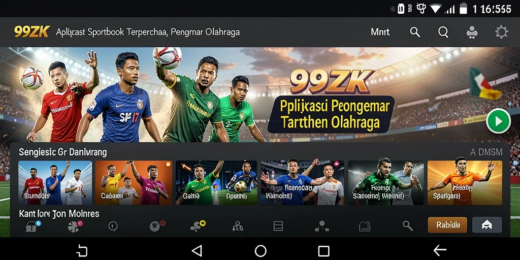 Screenshot dari gameplay 99ZK menampilkan taruhan olahraga yang menarik.