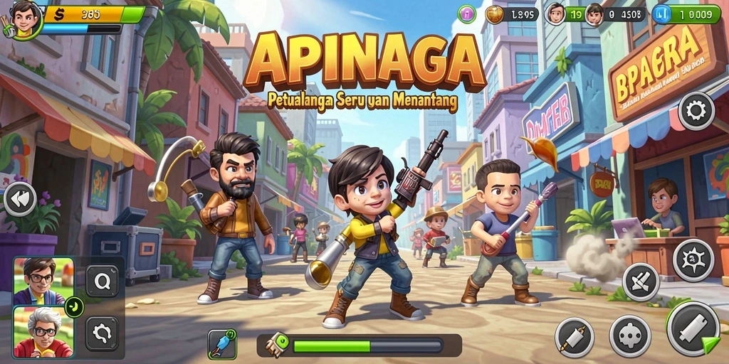 Gameplay seru dengan tantangan tingkat tinggi di APINAGA.