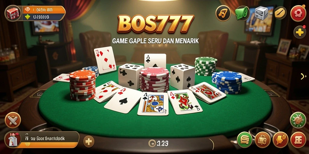 Gameplay Gaple BOS777 yang menarik dan interaktif.