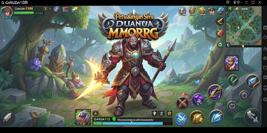 Tampilan gameplay seru di dunia GARUDA138 yang luas.