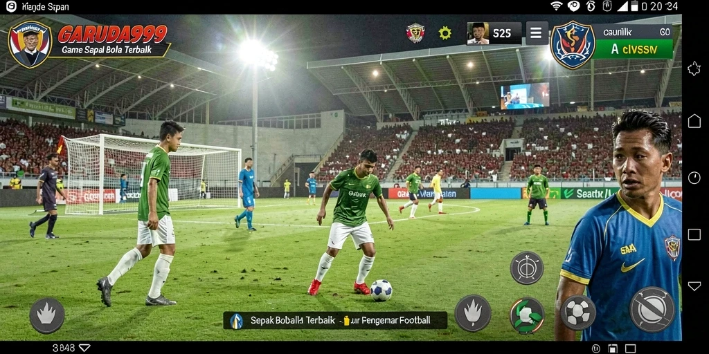 Screenshot dari game GARUDA999 yang menampilkan aksi seru di lapangan.