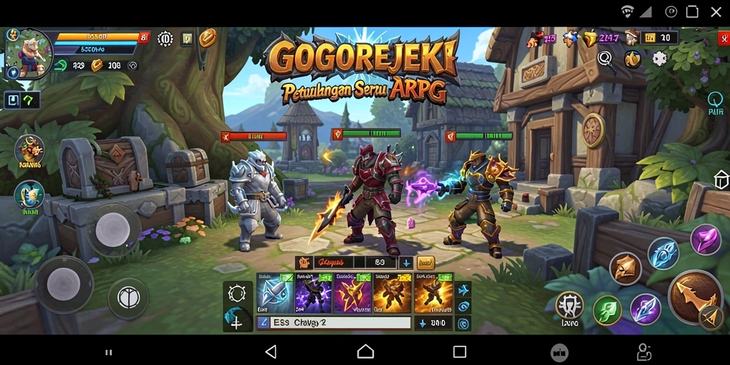 Tampilan gameplay GOGOREJEKI yang menegangkan dan penuh aksi.