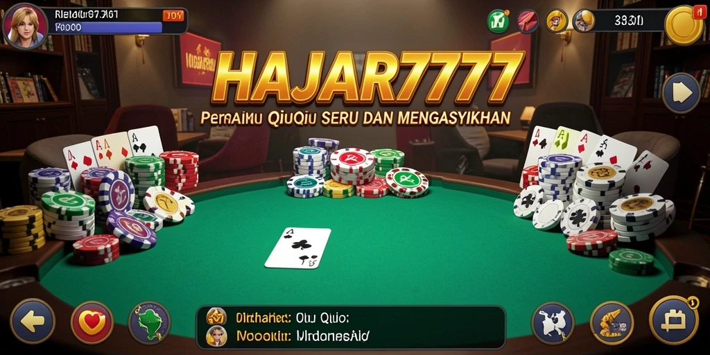 Tampilan gameplay seru dari game QiuQiu HAJAR777.