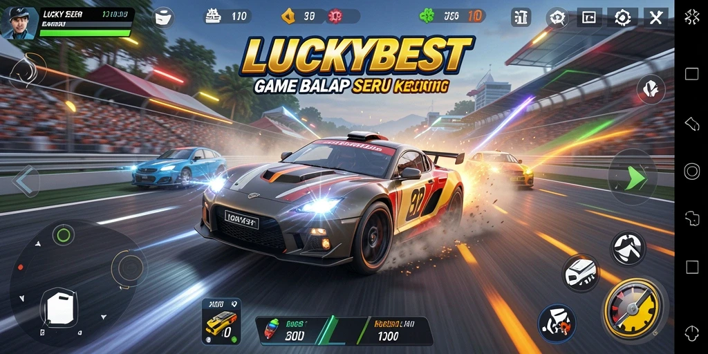 Tampilan gameplay Racing yang mendebarkan dari LUCKYBEST.