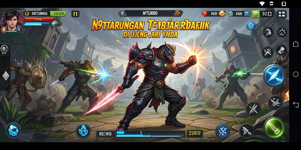 Tangkapan layar menampilkan pertarungan seru di N9TURBO.