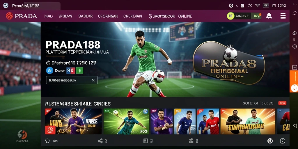 Screenshot gameplay <strong>PRADA188</strong> yang menampilkan antarmuka taruhan olahraga.