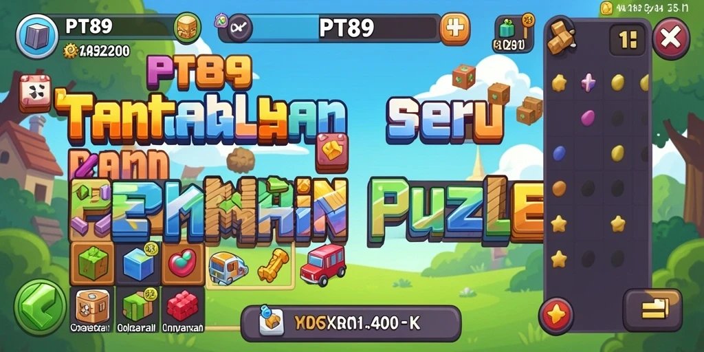 Screenshot utama PT89 menampilkan gameplay puzzle yang menarik.