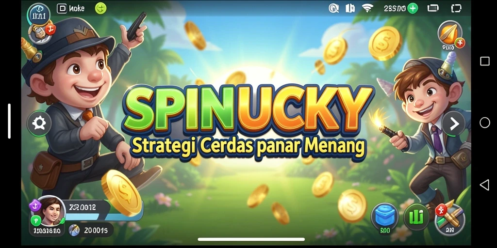 Tangkapan layar gameplay SPINLUCKY dengan strategi yang mendebarkan.