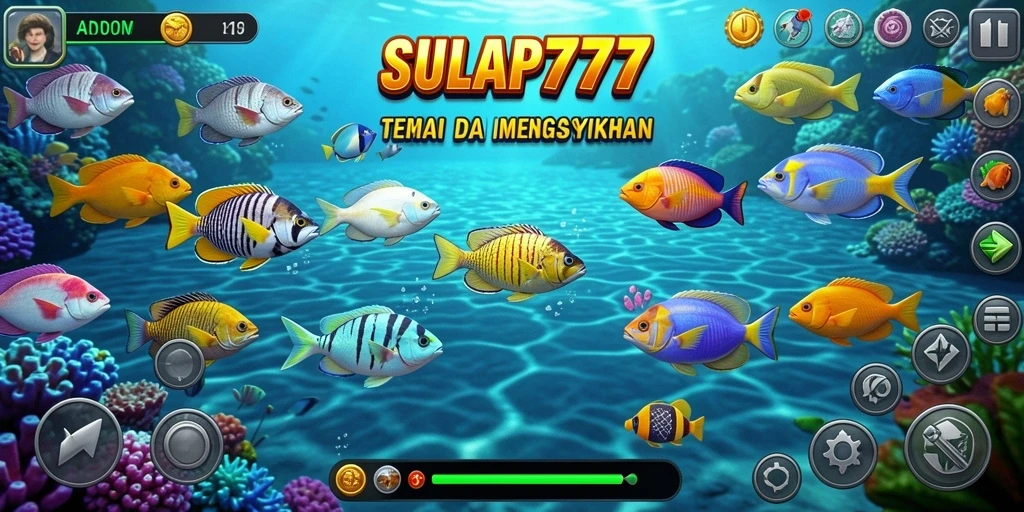 Screenshot gameplay SULAP777 menampilkan aksi tembak ikan yang seru.