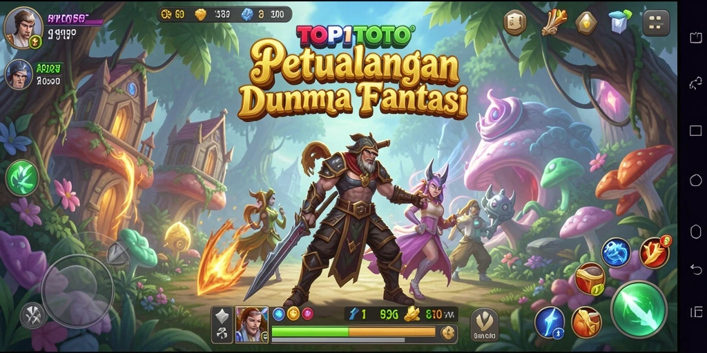 Gameplay seru TOP1TOTO dalam dunia petualangan penuh warna.